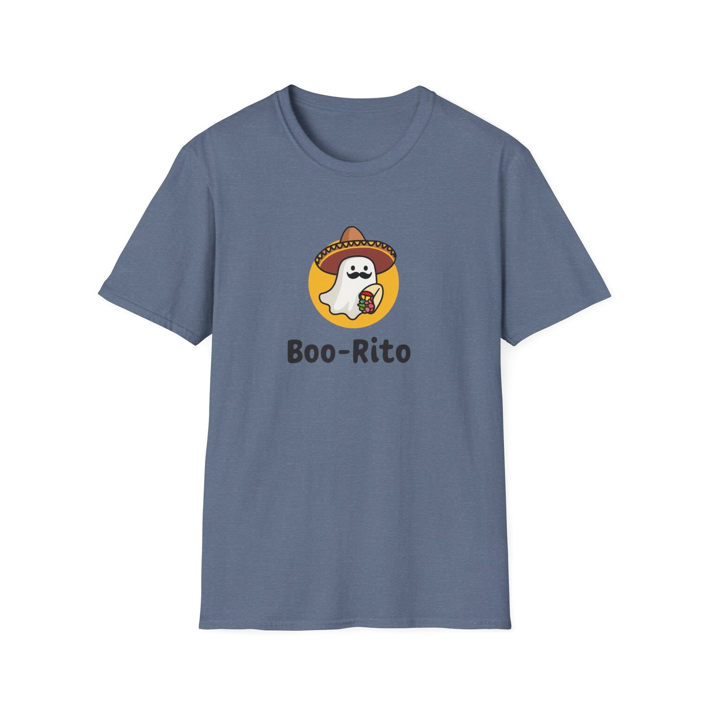Unisex Halloween T-Shirt - Boo-rito Ghost Eating Burrito