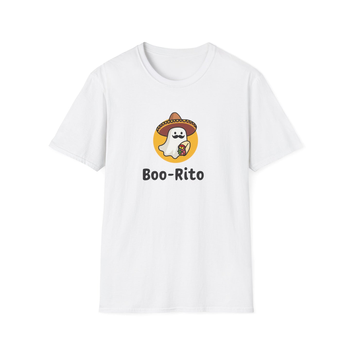 Unisex Halloween T-Shirt - Boo-rito Ghost Eating Burrito