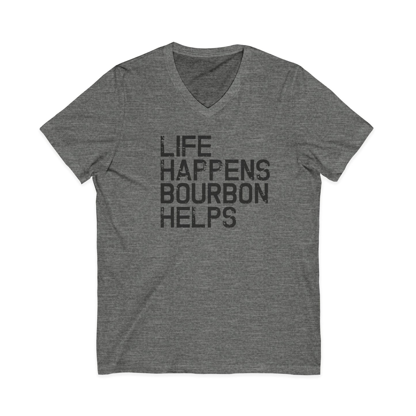 Unisex V-Neck Tee - Bourbon Quote Shirt