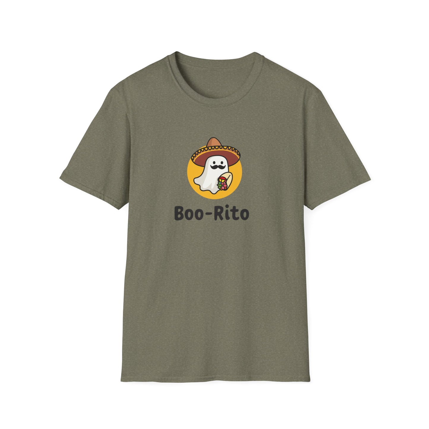 Unisex Halloween T-Shirt - Boo-rito Ghost Eating Burrito