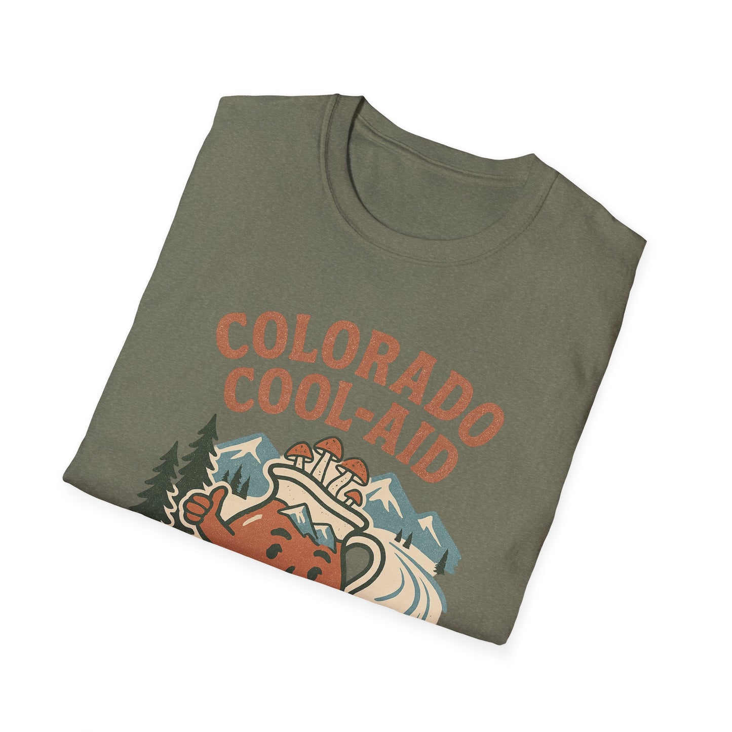 Colorado Cool-Aid Unisex Softstyle T-Shirt, Fun Summer Tee, Retro Style, Gift for Friends, Casual Wear, Colorado Culture