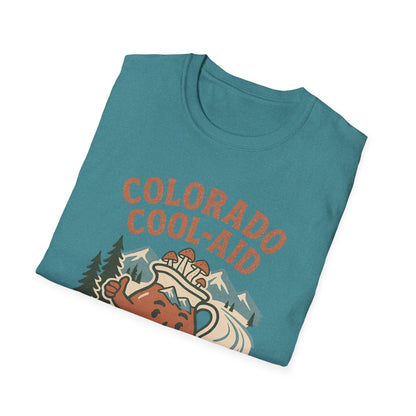 Colorado Cool-Aid Unisex Softstyle T-Shirt, Fun Summer Tee, Retro Style, Gift for Friends, Casual Wear, Colorado Culture