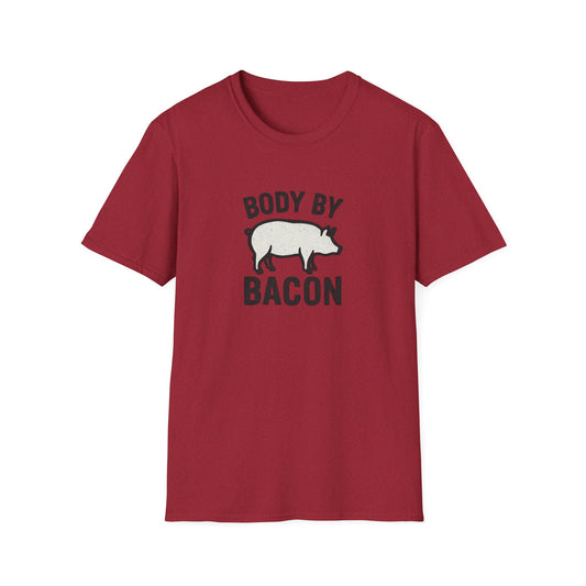 Body by Bacon Unisex T-Shirt, Casual Tee, Funny Gift, Foodie Apparel, Everyday Wear, Humor Shirt