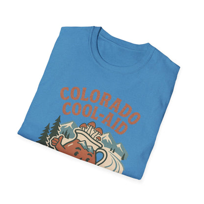 Colorado Cool-Aid Unisex Softstyle T-Shirt, Fun Summer Tee, Retro Style, Gift for Friends, Casual Wear, Colorado Culture