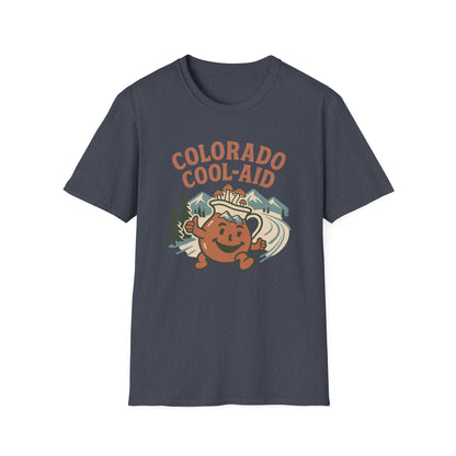 Colorado Cool-Aid Unisex Softstyle T-Shirt, Fun Summer Tee, Retro Style, Gift for Friends, Casual Wear, Colorado Culture