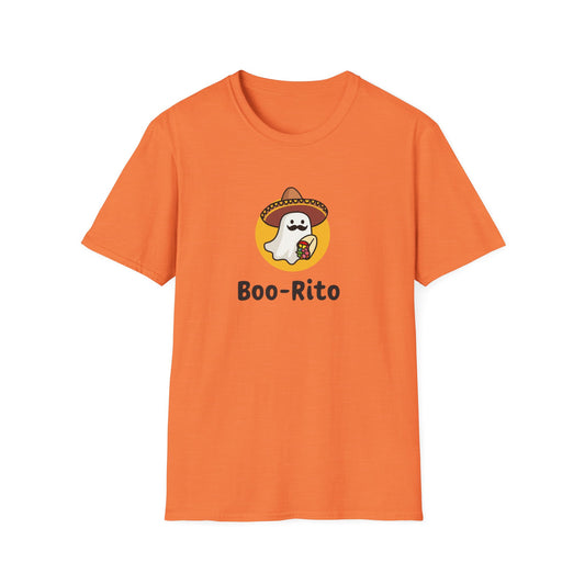 Unisex Halloween T-Shirt - Boo-rito Ghost Eating Burrito