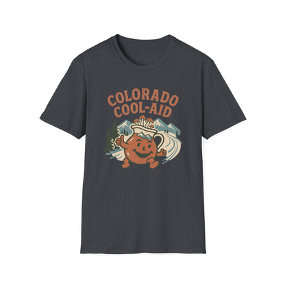 Colorado Cool-Aid Unisex Softstyle T-Shirt, Fun Summer Tee, Retro Style, Gift for Friends, Casual Wear, Colorado Culture