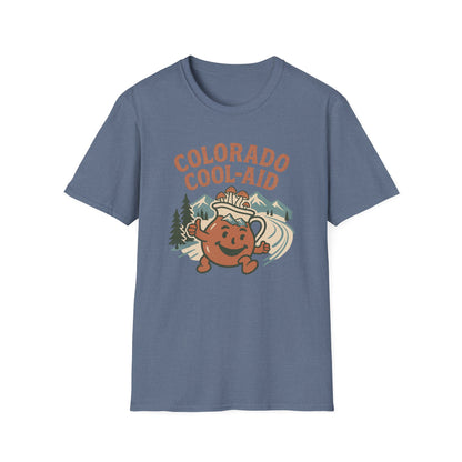 Colorado Cool-Aid Unisex Softstyle T-Shirt, Fun Summer Tee, Retro Style, Gift for Friends, Casual Wear, Colorado Culture
