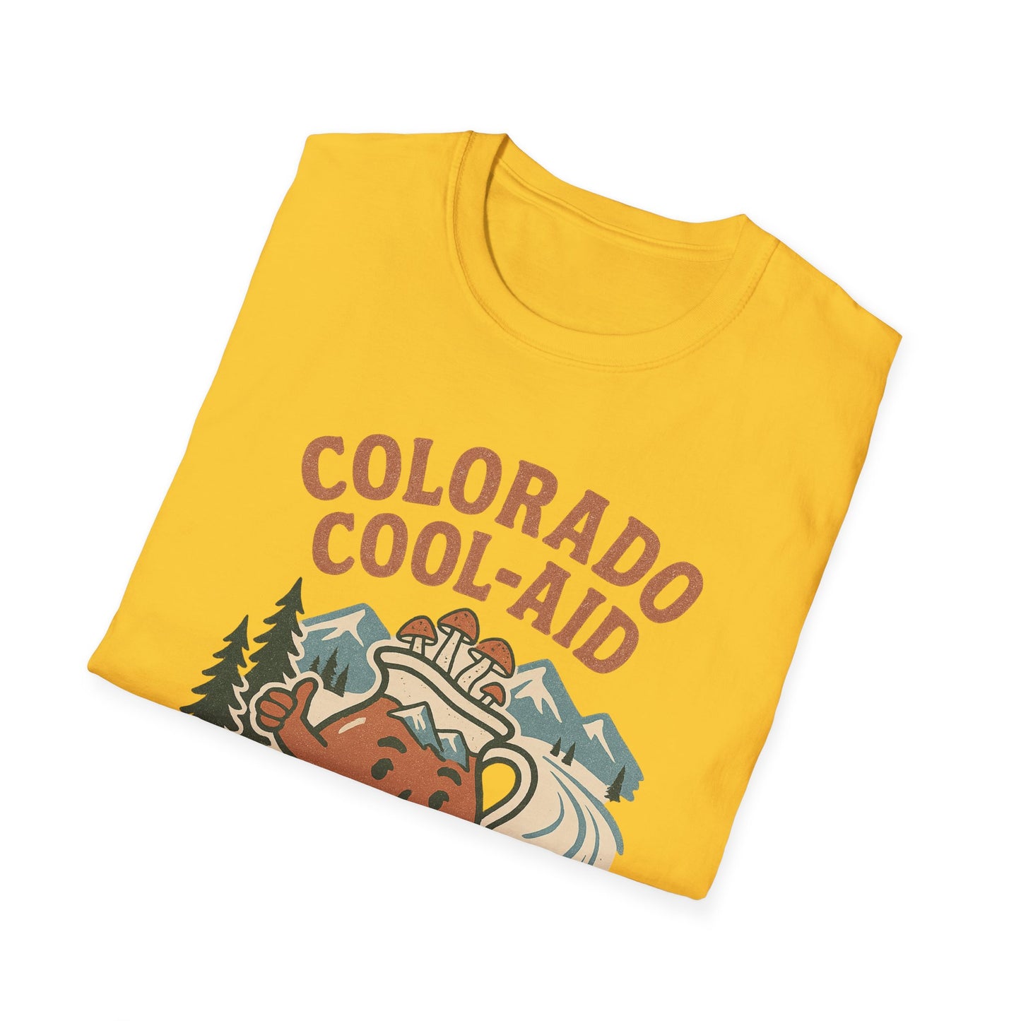 Colorado Cool-Aid Unisex Softstyle T-Shirt, Fun Summer Tee, Retro Style, Gift for Friends, Casual Wear, Colorado Culture