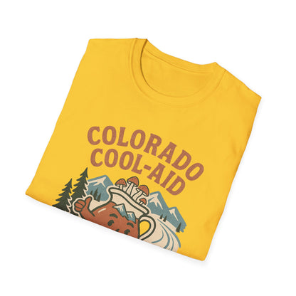 Colorado Cool-Aid Unisex Softstyle T-Shirt, Fun Summer Tee, Retro Style, Gift for Friends, Casual Wear, Colorado Culture