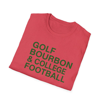 Golf Bourbon College Football Tee