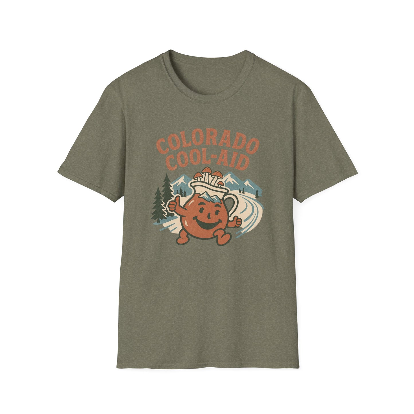 Colorado Cool-Aid Unisex Softstyle T-Shirt, Fun Summer Tee, Retro Style, Gift for Friends, Casual Wear, Colorado Culture