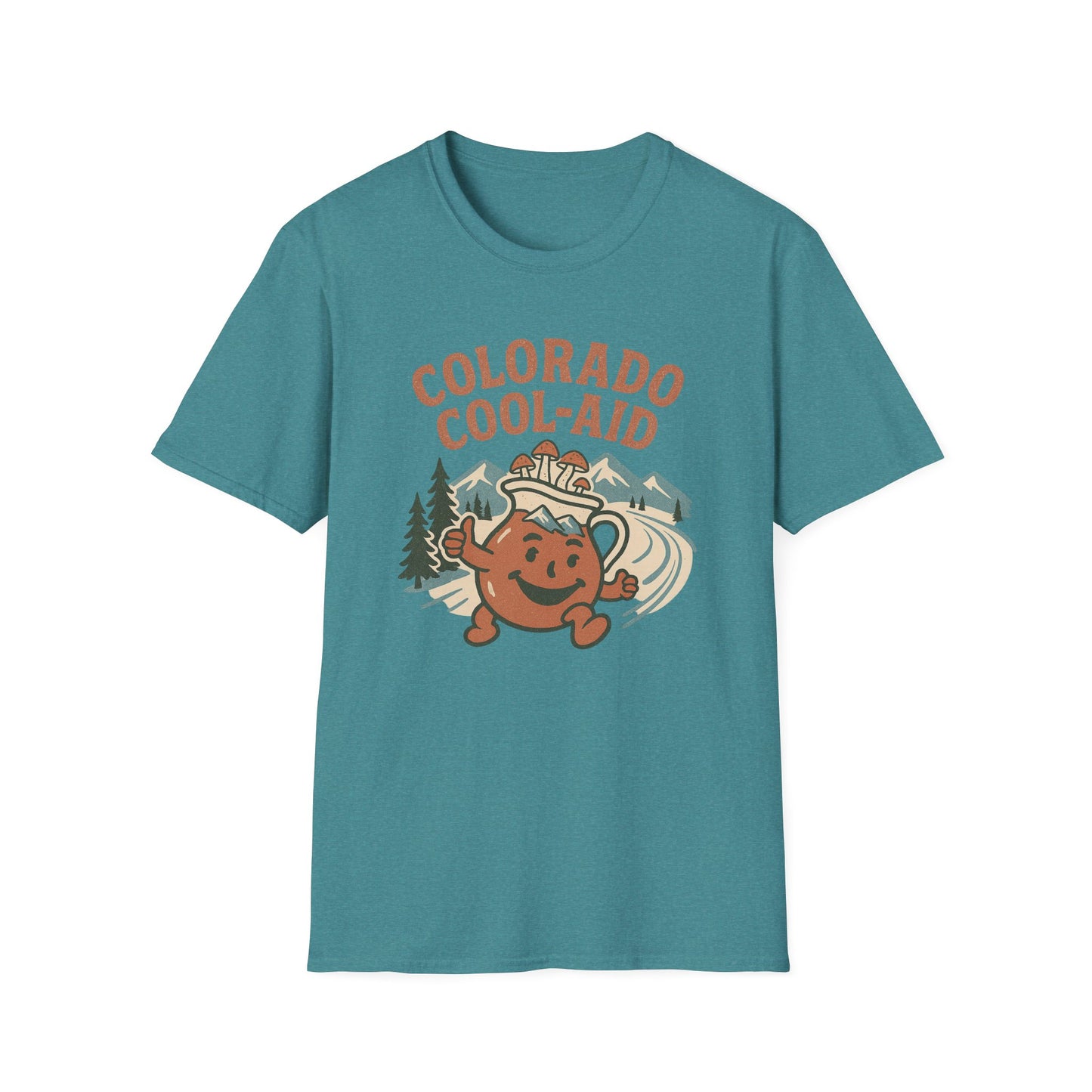 Colorado Cool-Aid Unisex Softstyle T-Shirt, Fun Summer Tee, Retro Style, Gift for Friends, Casual Wear, Colorado Culture
