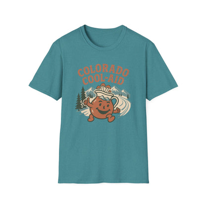 Colorado Cool-Aid Unisex Softstyle T-Shirt, Fun Summer Tee, Retro Style, Gift for Friends, Casual Wear, Colorado Culture